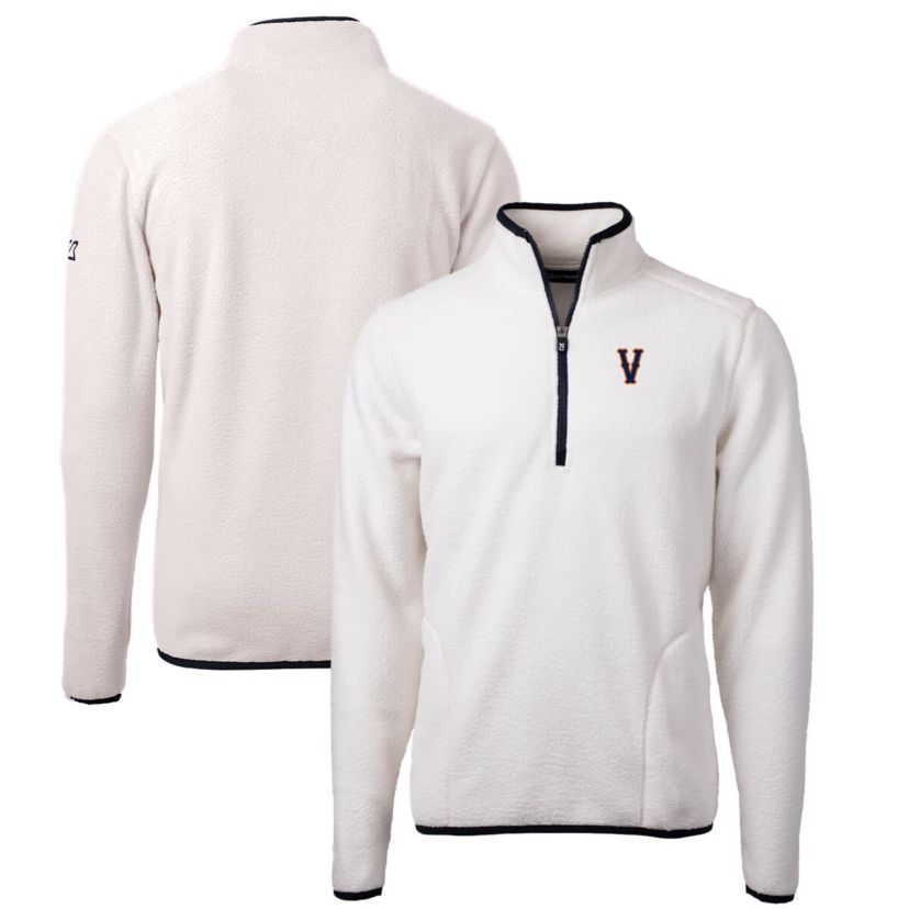 NCAA Virginia Cavaliers Vintage Vault Cascade Eco Sherpa Fleece Quarter-Zip Pullover Jacket