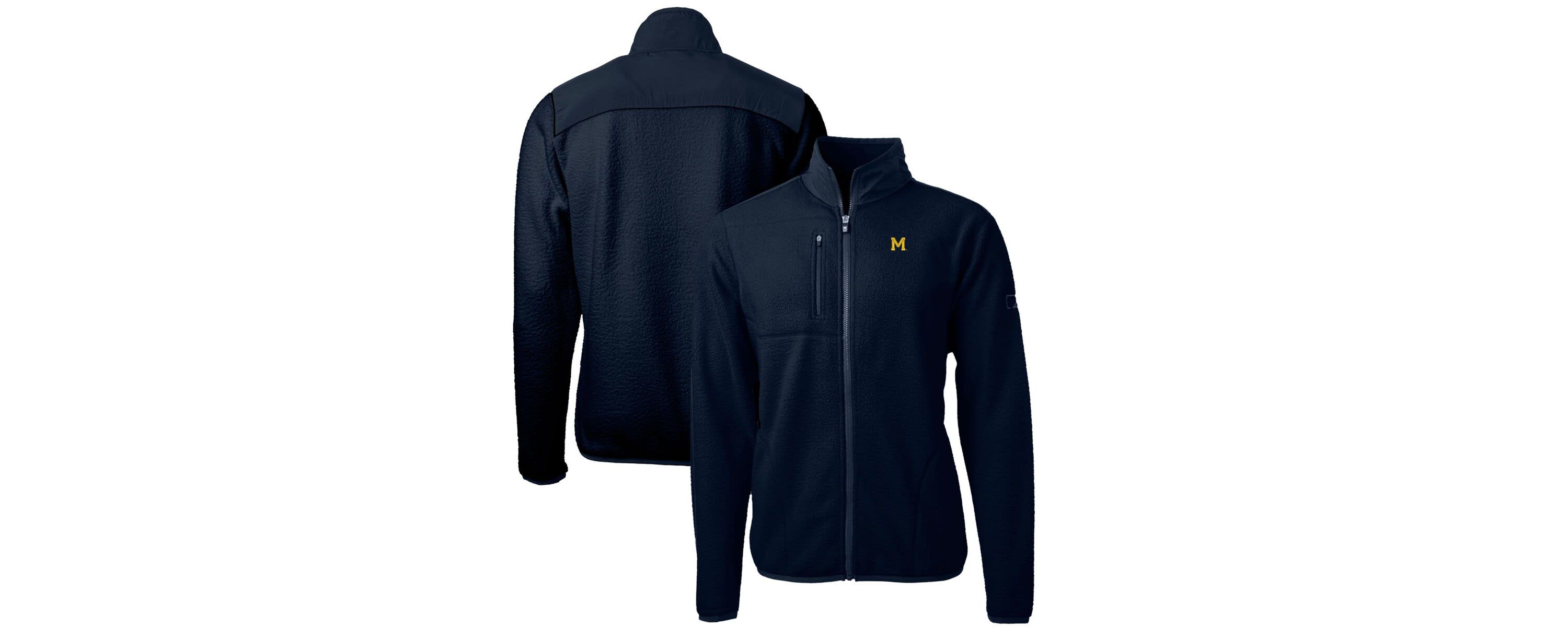 NCAA Michigan Wolverines Cascade Eco Sherpa Fleece Full-Zip Jacket