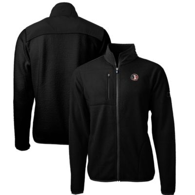 Cutter & Buck Men's NCAA Florida State Seminoles Cascade Eco Sherpa Fleece Full-Zip Jacket, Black, 2XL -  0196994797122