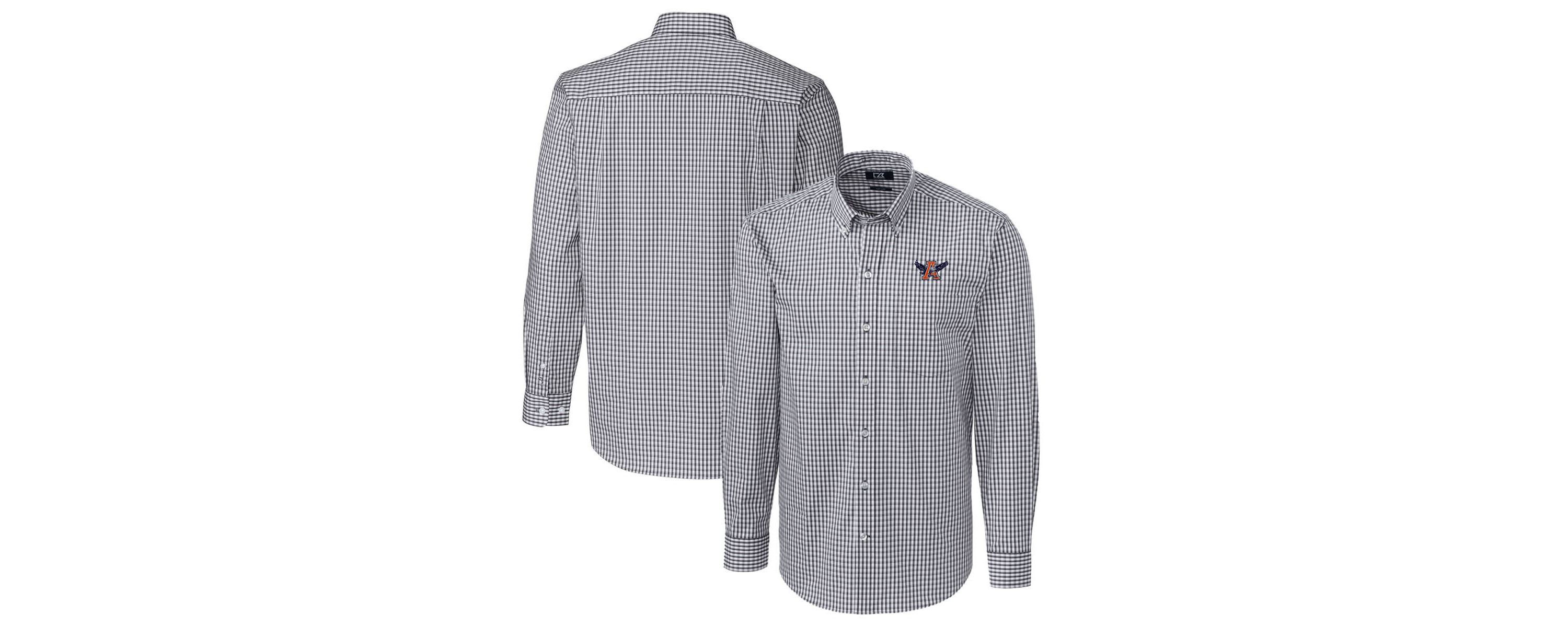 NCAA Auburn Tigers Easy Care Stretch Gingham Long Sleeve Button-Down Shirt