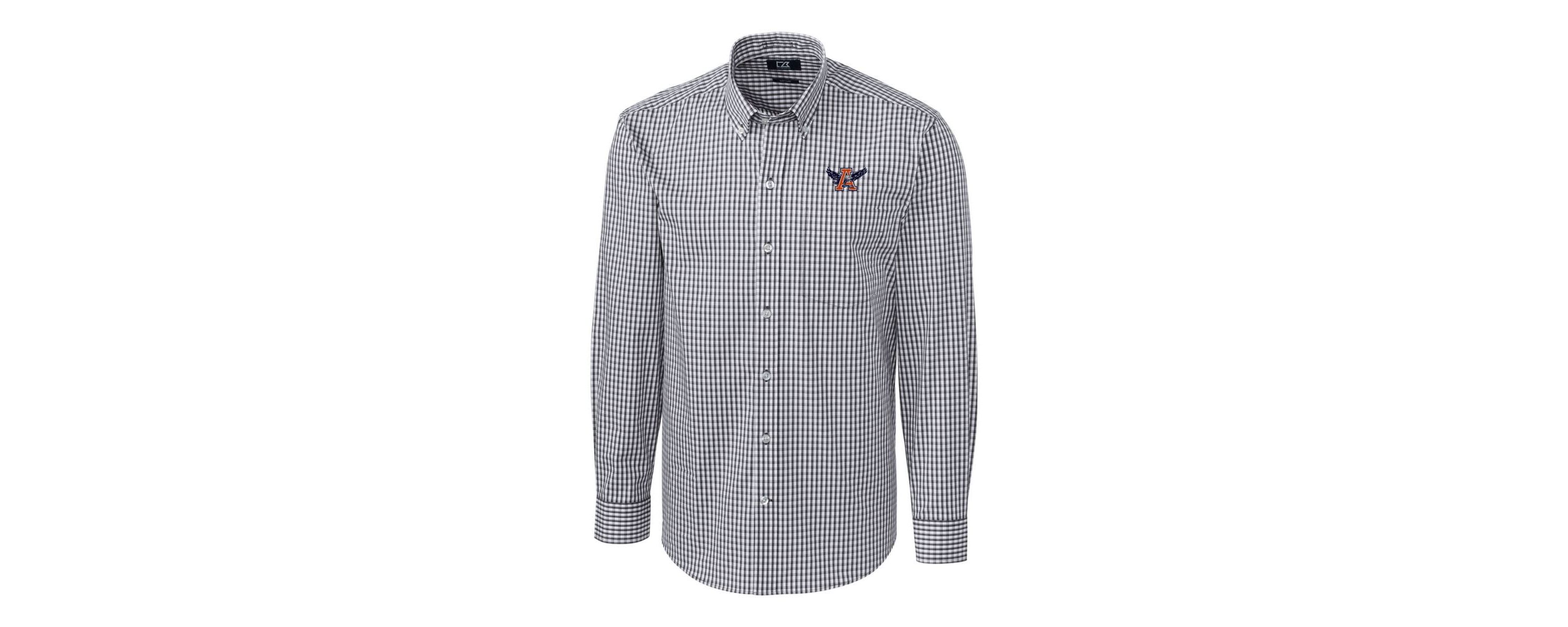 NCAA Auburn Tigers Easy Care Stretch Gingham Long Sleeve Button-Down Shirt