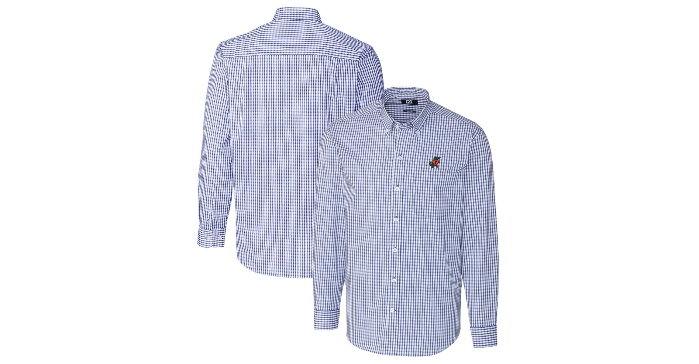 NCAA Florida Gators Easy Care Stretch Gingham Long Sleeve Button-Down Shirt