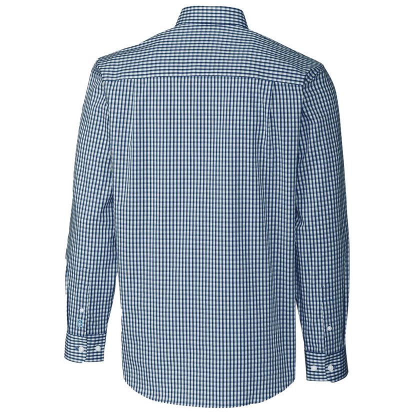 NCAA Georgetown Hoyas Easy Care Stretch Gingham Long Sleeve Button-Down Shirt