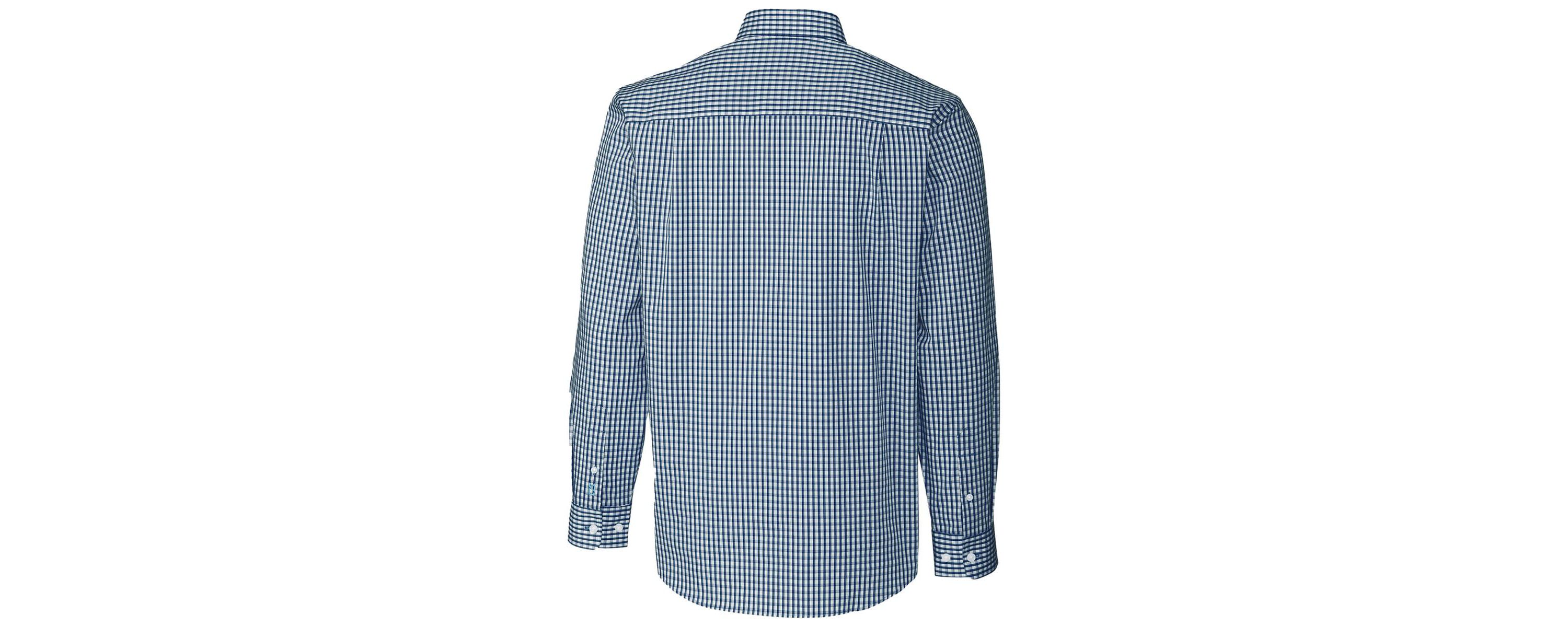 NCAA Michigan Wolverines Easy Care Stretch Gingham Long Sleeve Button-Down Shirt