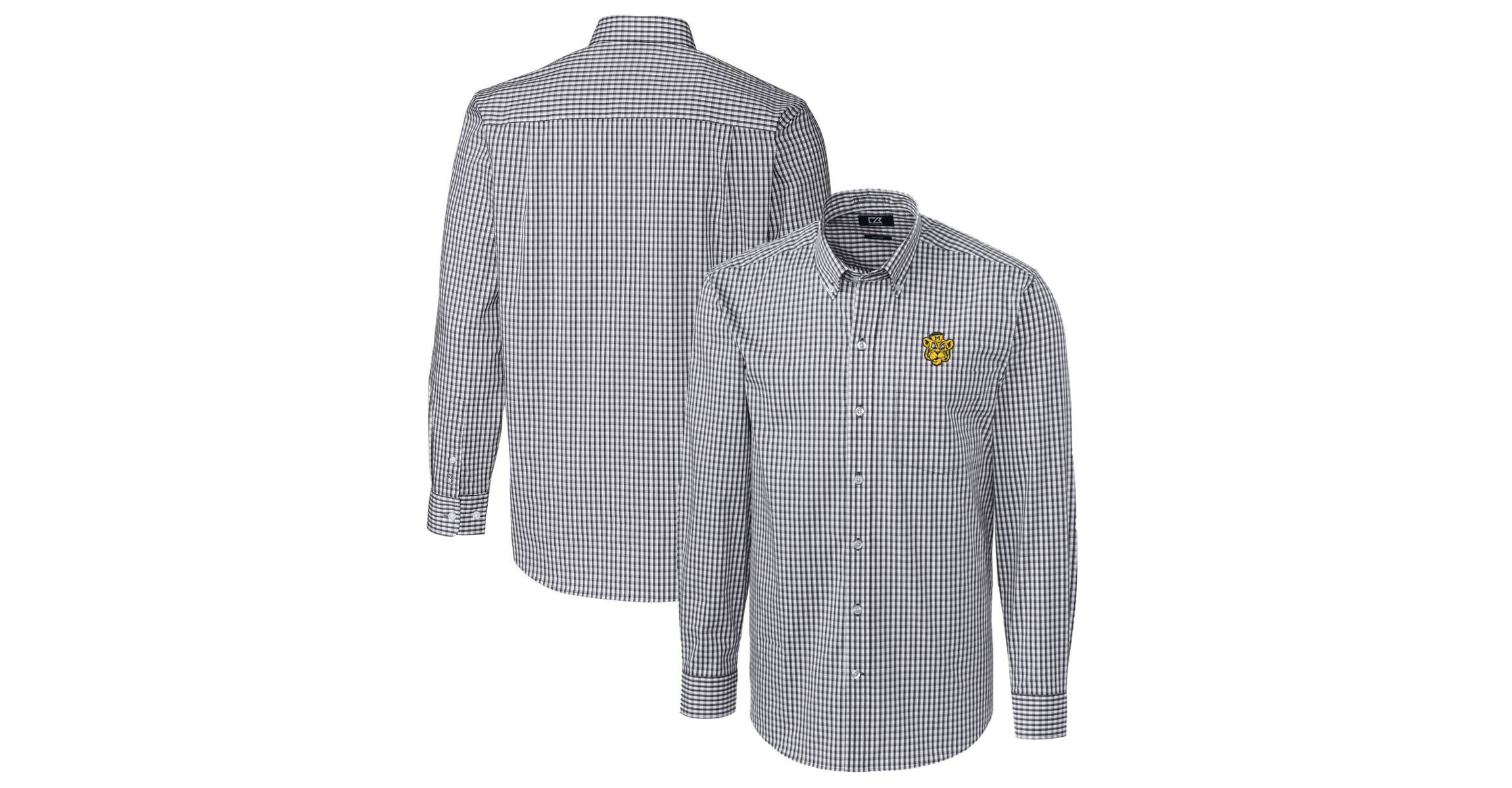 NCAA Missouri Tigers Easy Care Stretch Gingham Long Sleeve Button-Down Shirt