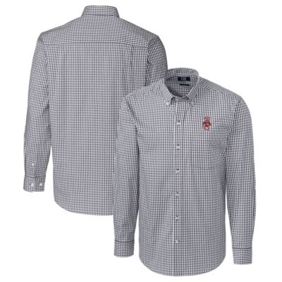 NCAA Washington State Cougars Easy Care Stretch Gingham Long Sleeve Button-Down Shirt