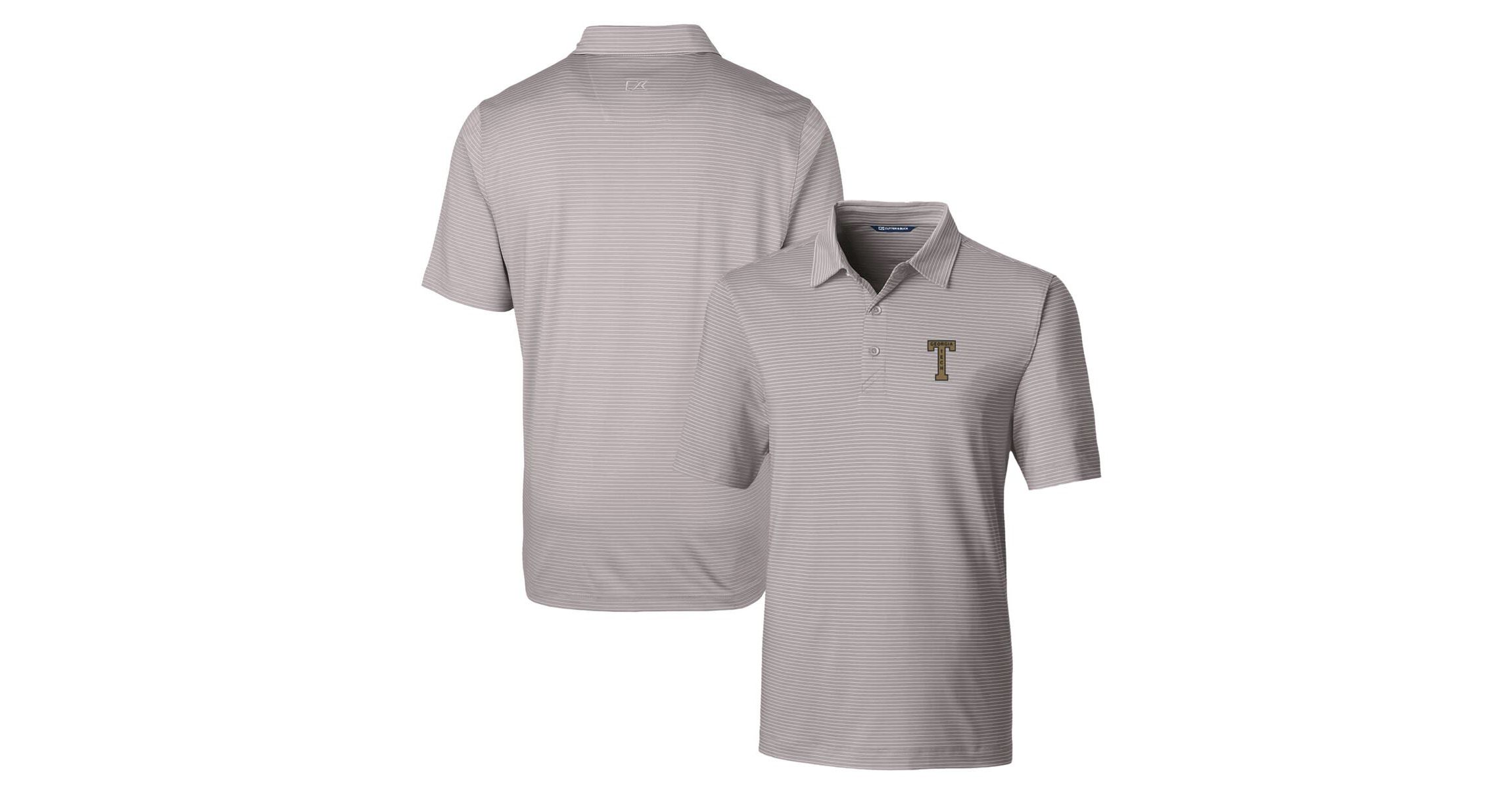 Georgia Tech Yellow Jackets NCAA Georgia Tech Jackets Forge Pencil Stripe Stretch Polo
