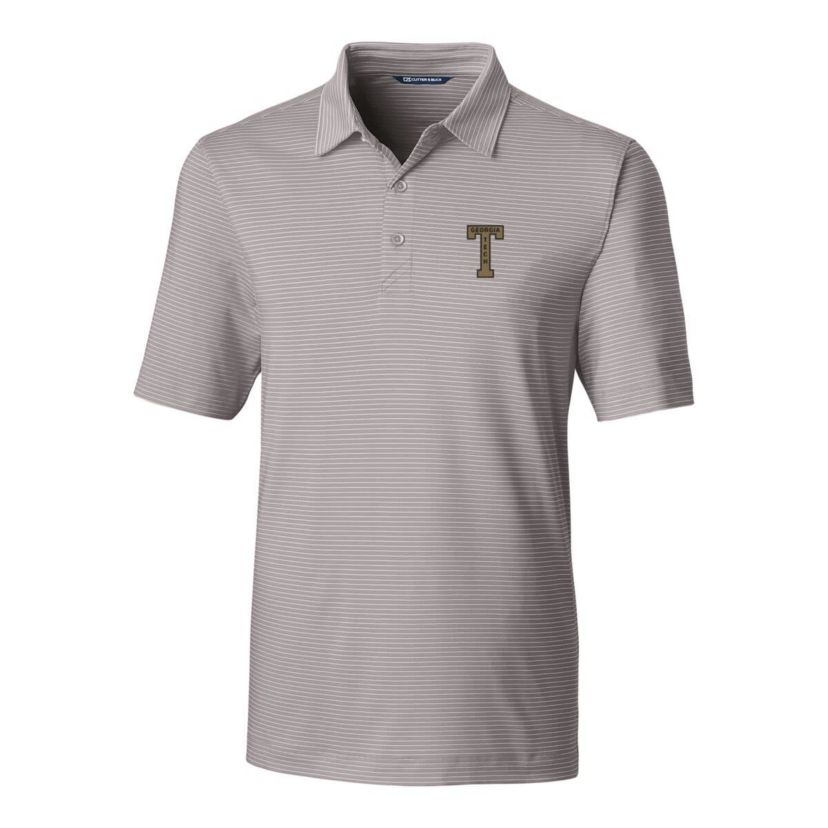 Georgia Tech Yellow Jackets NCAA Georgia Tech Jackets Forge Pencil Stripe Stretch Polo