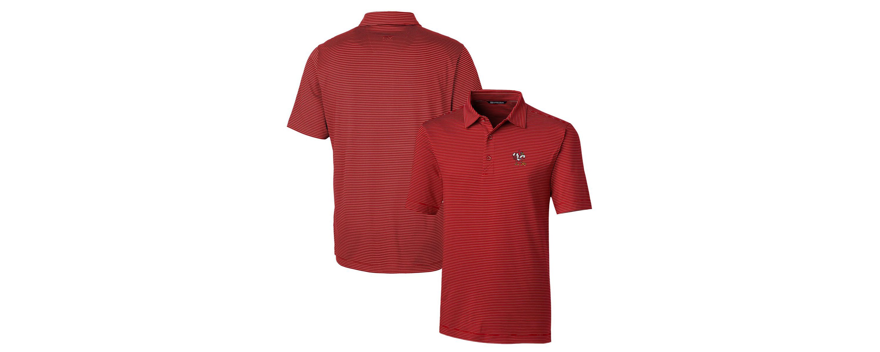 NCAA Louisville Cardinals Forge Pencil Stripe Stretch Polo