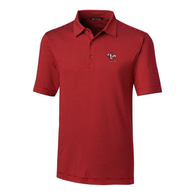 NCAA Louisville Cardinals Forge Pencil Stripe Stretch Polo