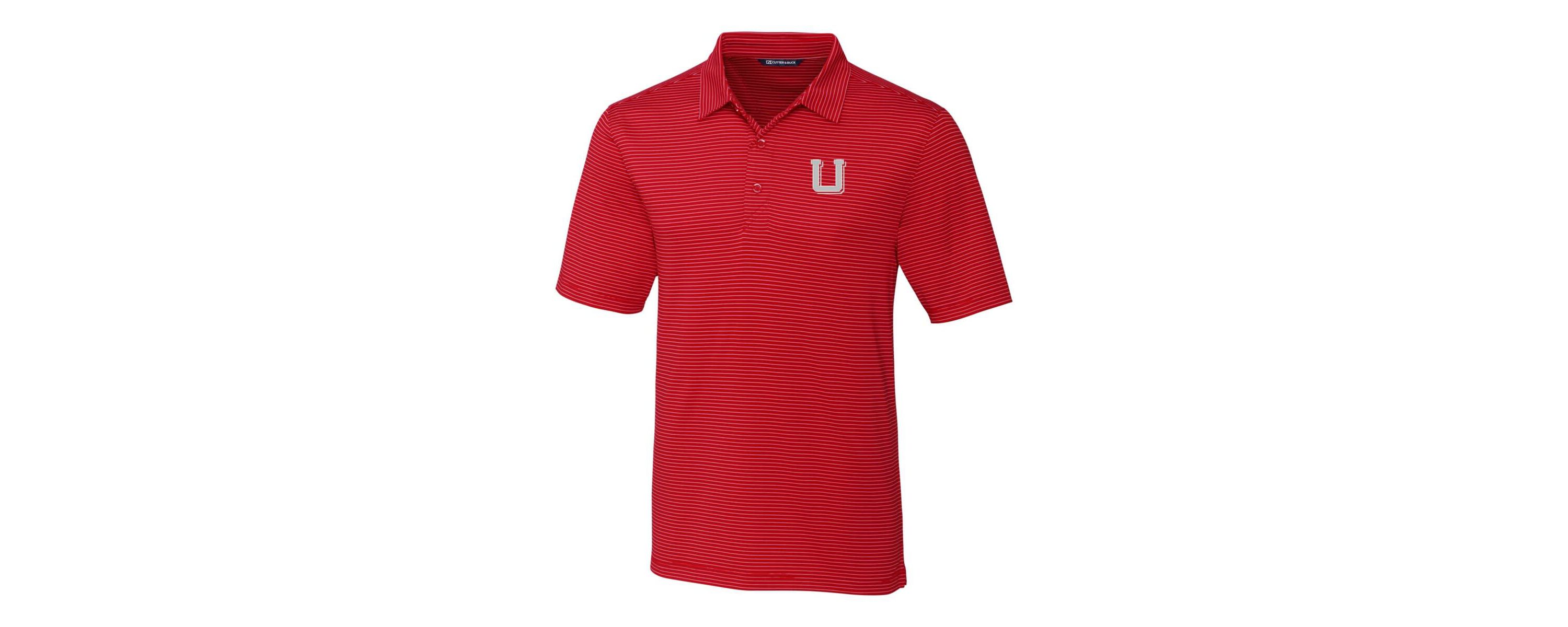 NCAA Utah Utes Forge Pencil Stripe Stretch Polo
