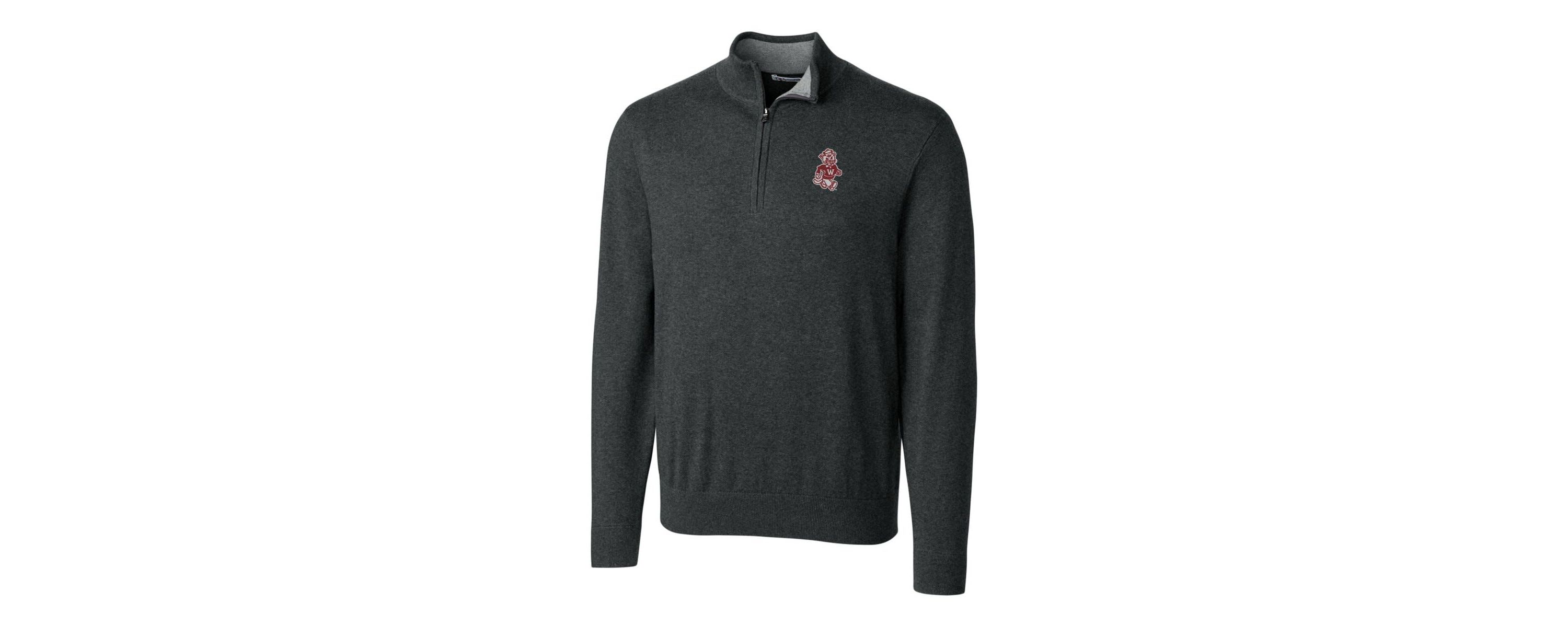 NCAA Washington State Cougars Lakemont Quarter-Zip Pullover Sweater
