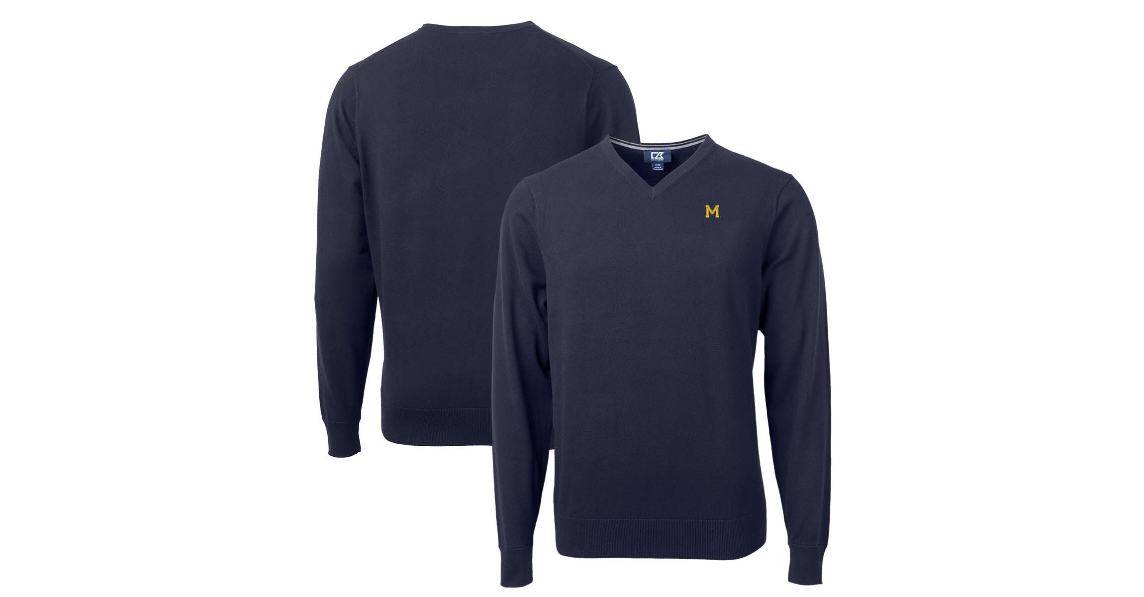 NCAA Michigan Wolverines Lakemont Tri-Blend V-Neck Pullover Sweater