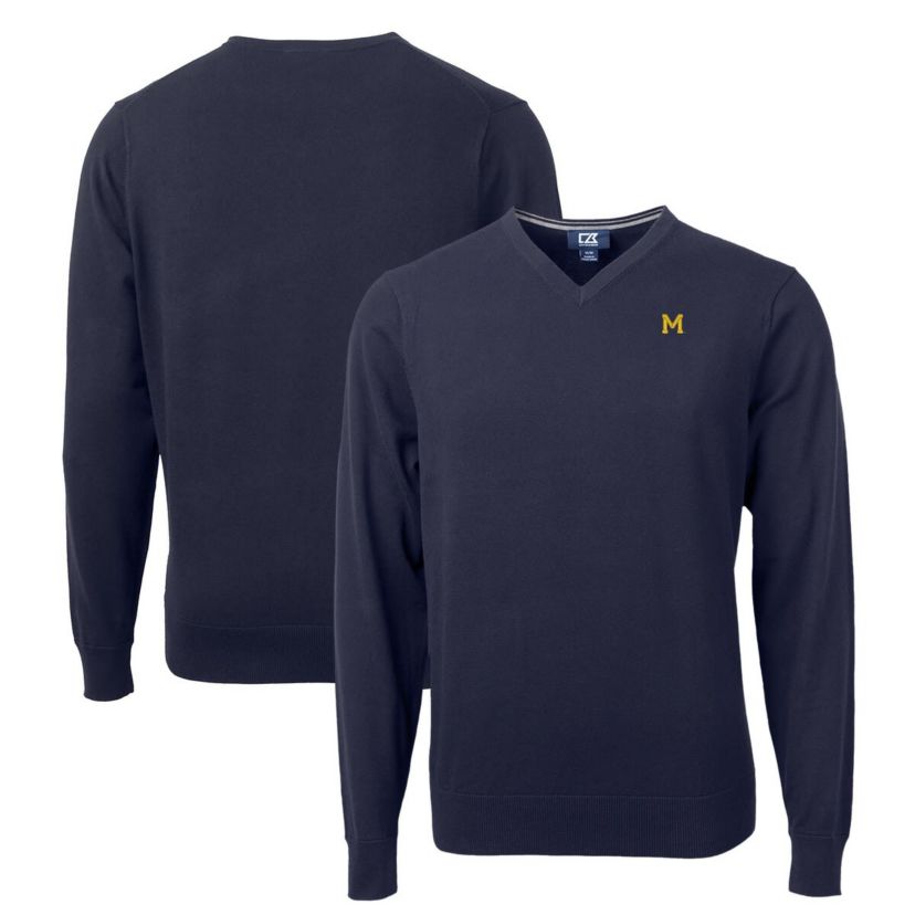 NCAA Michigan Wolverines Lakemont Tri-Blend V-Neck Pullover Sweater