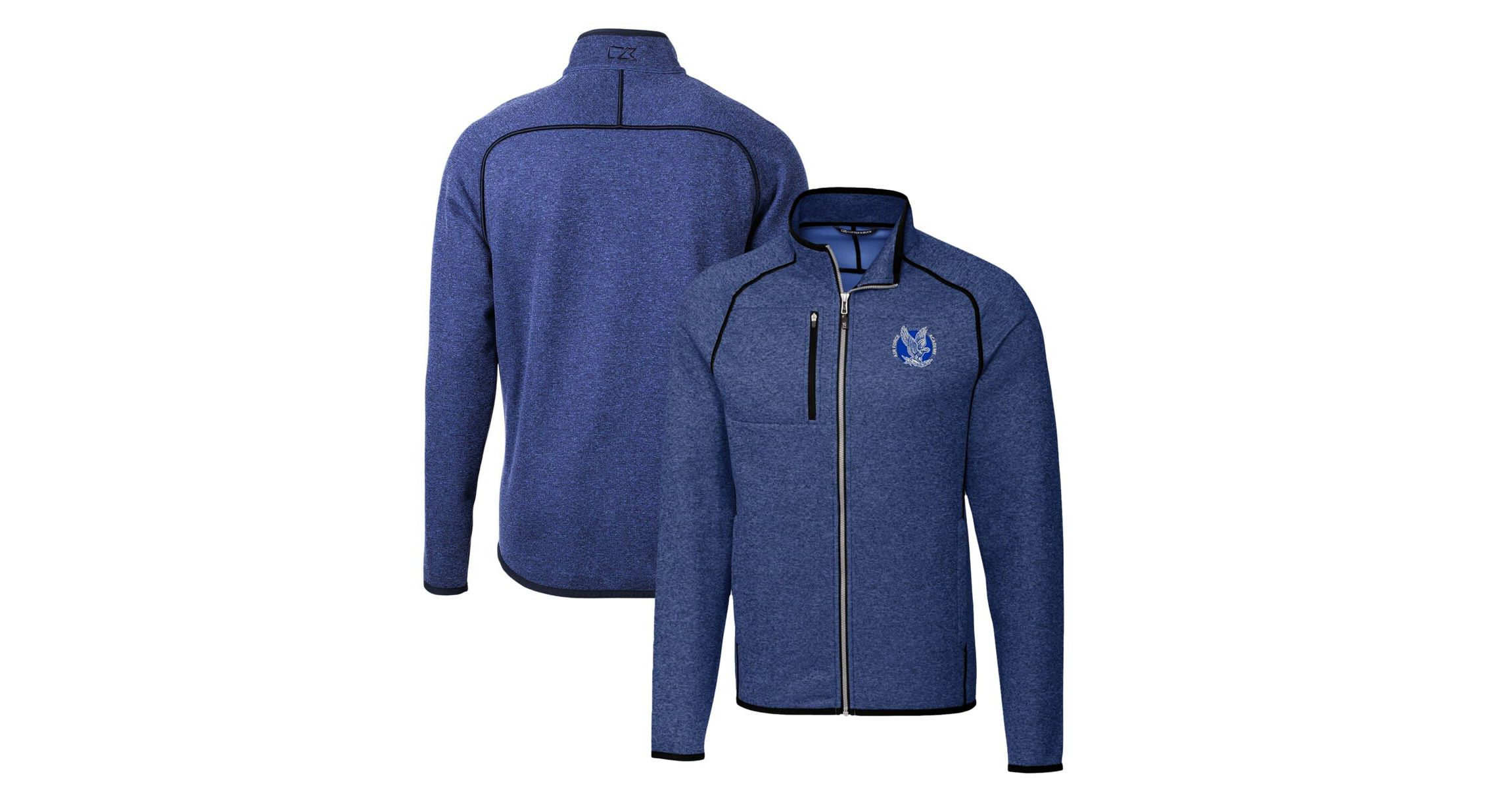 NCAA Heather Air Force Falcons Mainsail Sweater-Knit Full-Zip Jacket
