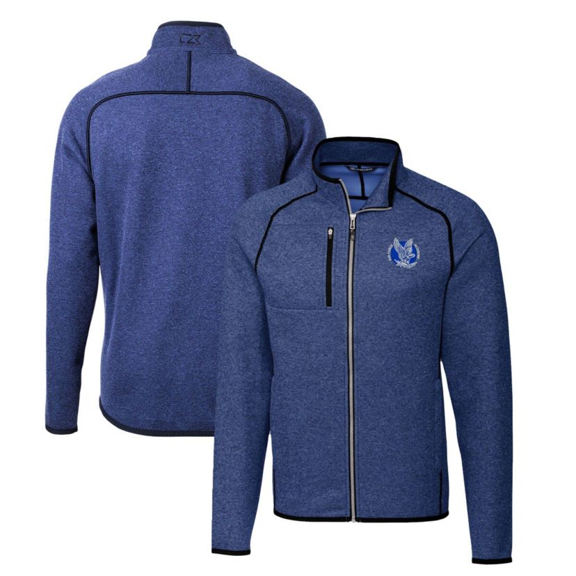 NCAA Heather Air Force Falcons Mainsail Sweater-Knit Full-Zip Jacket