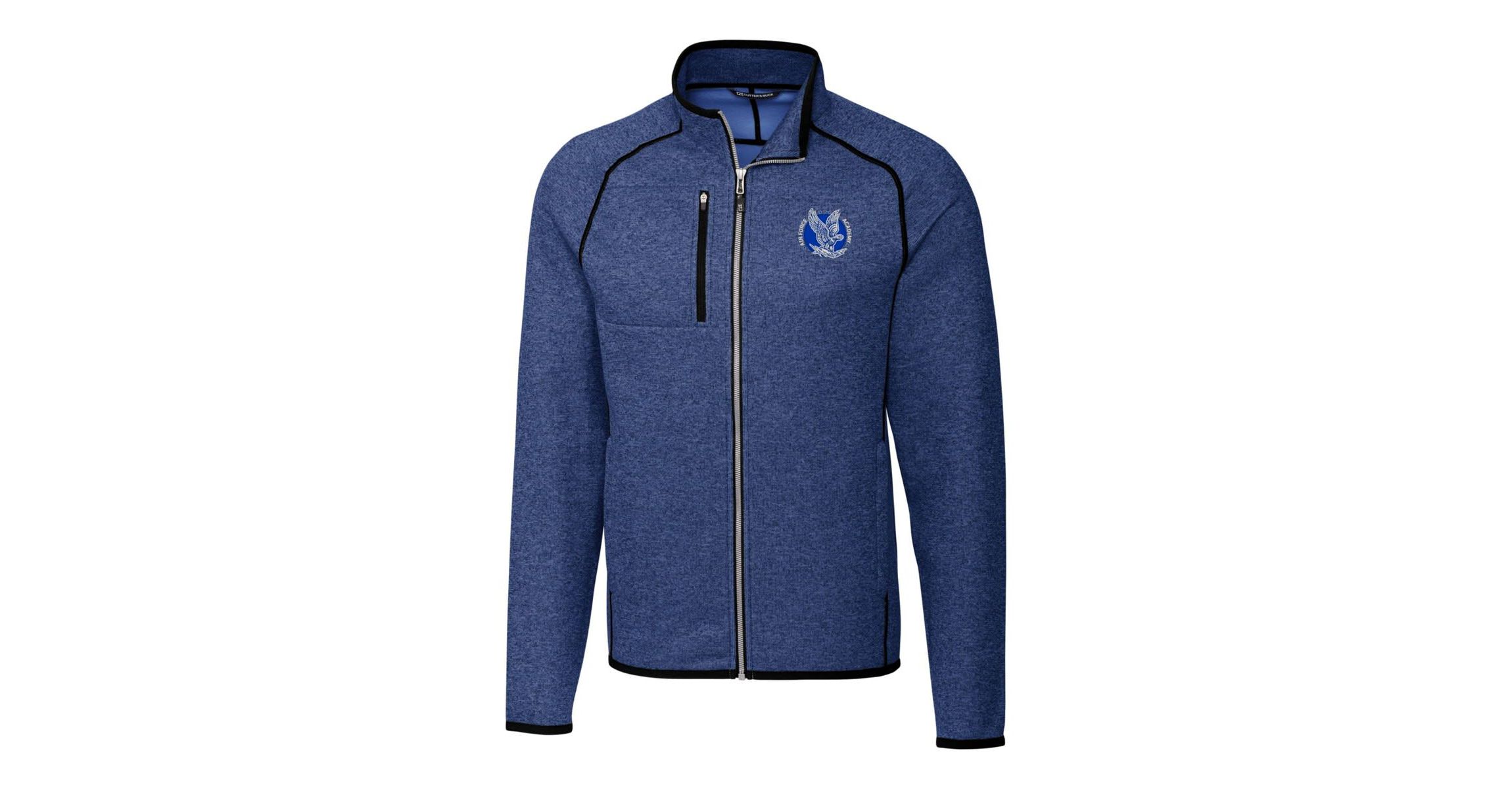 NCAA Heather Air Force Falcons Mainsail Sweater-Knit Full-Zip Jacket