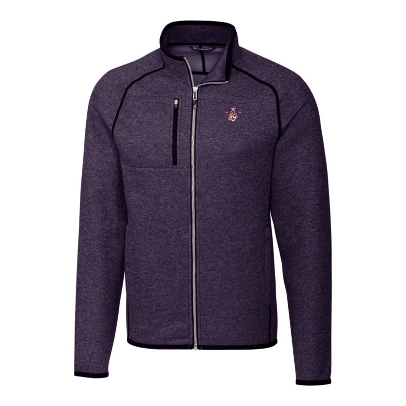 East Carolina Pirates NCAA Heather ECU Pirates Mainsail Sweater-Knit Full-Zip Jacket