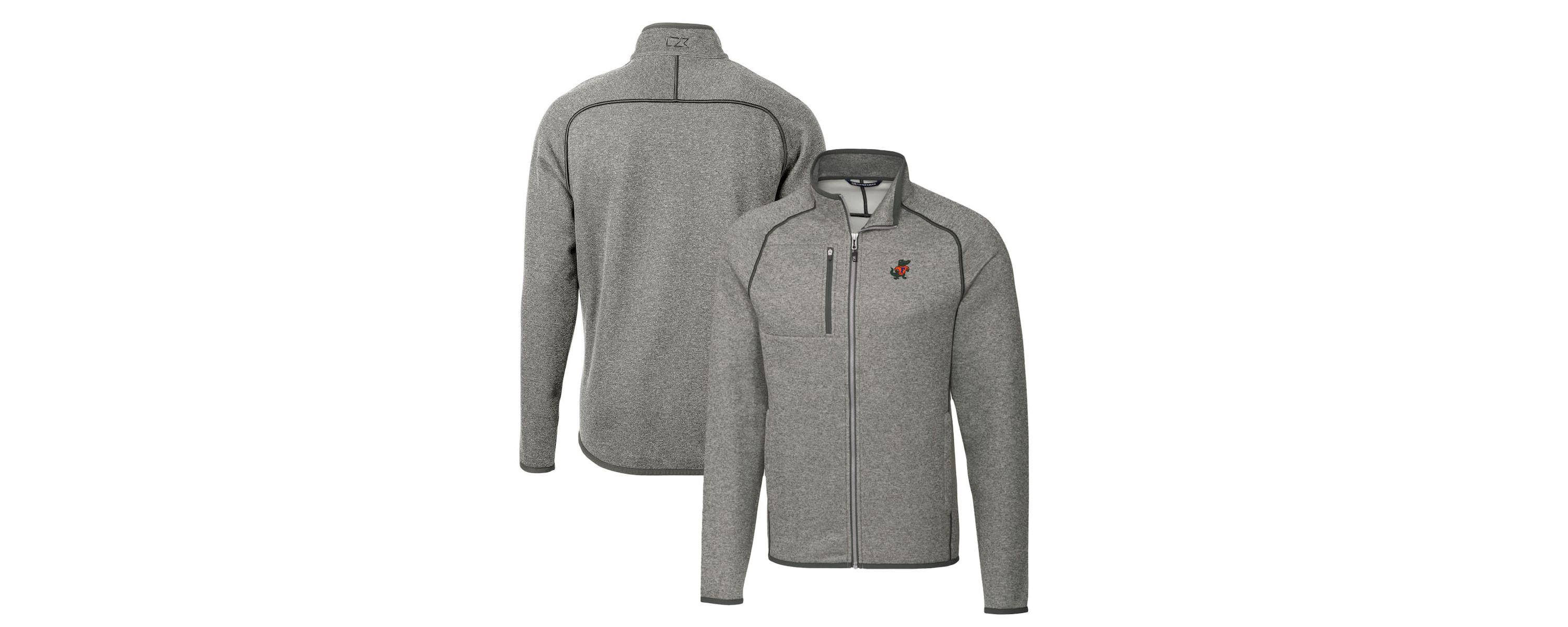 NCAA Heather Florida Gators Mainsail Sweater-Knit Full-Zip Jacket