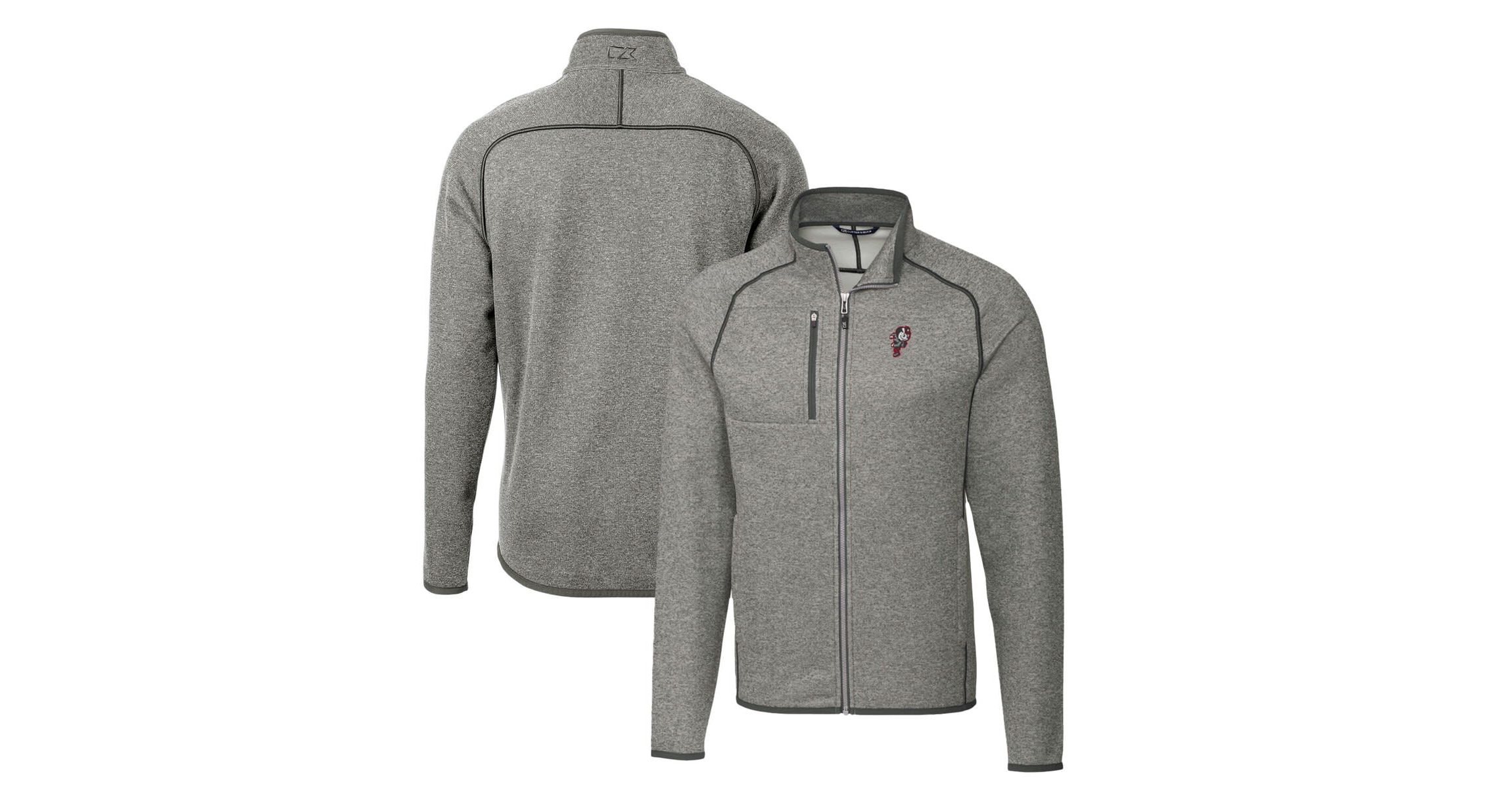 NCAA Heather Ohio State Buckeyes Mainsail Sweater-Knit Full-Zip Jacket