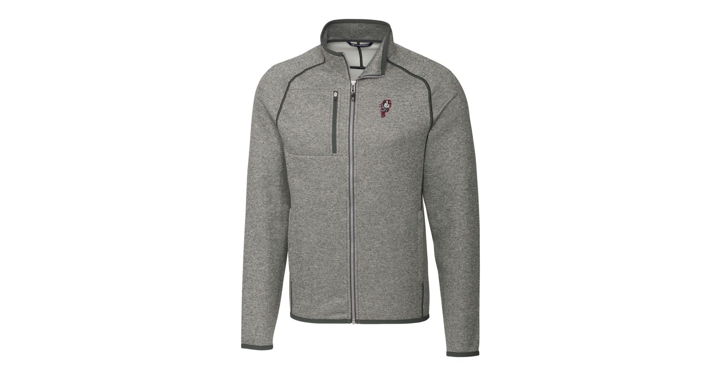 NCAA Heather Ohio State Buckeyes Mainsail Sweater-Knit Full-Zip Jacket