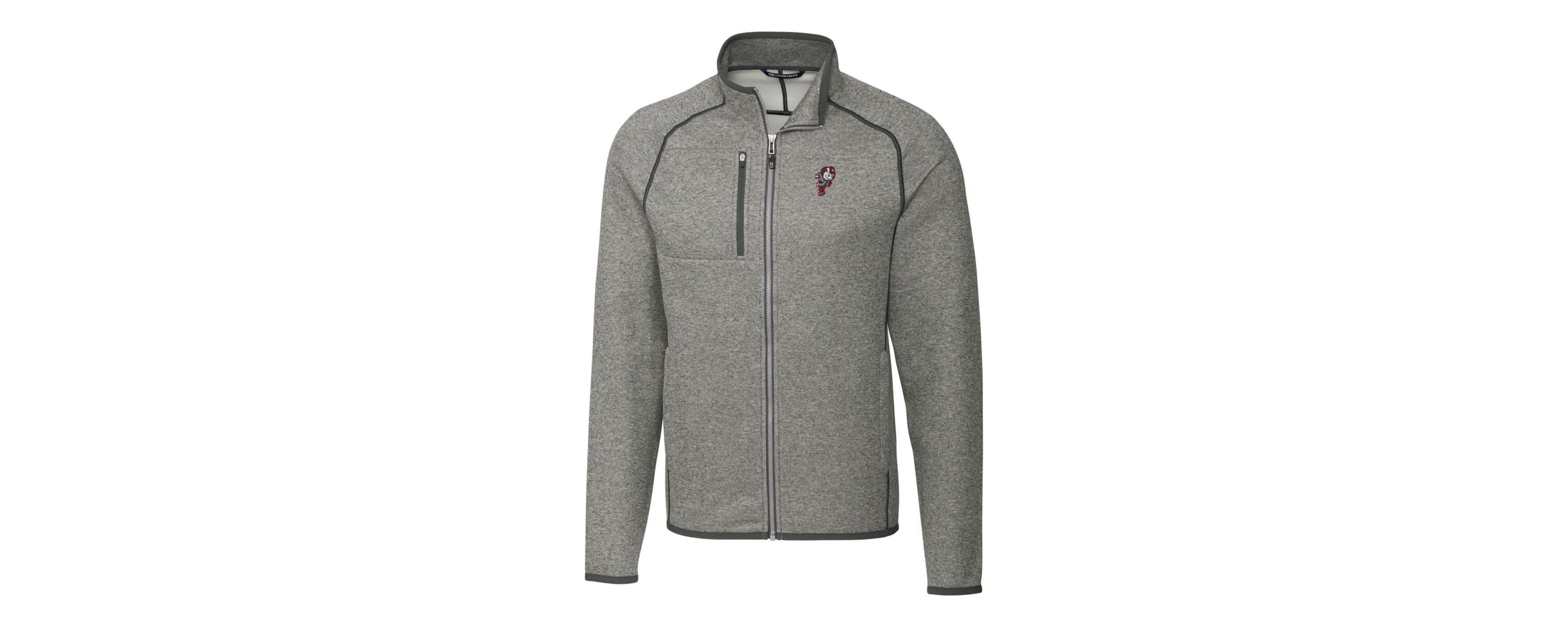 NCAA Heather Ohio State Buckeyes Mainsail Sweater-Knit Full-Zip Jacket