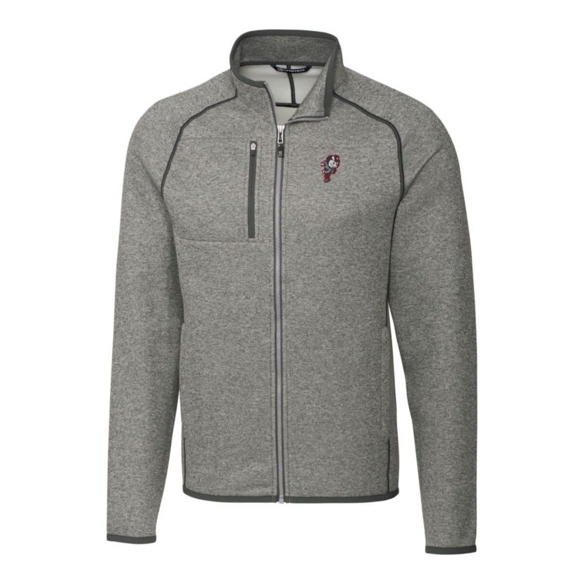 NCAA Heather Ohio State Buckeyes Mainsail Sweater-Knit Full-Zip Jacket