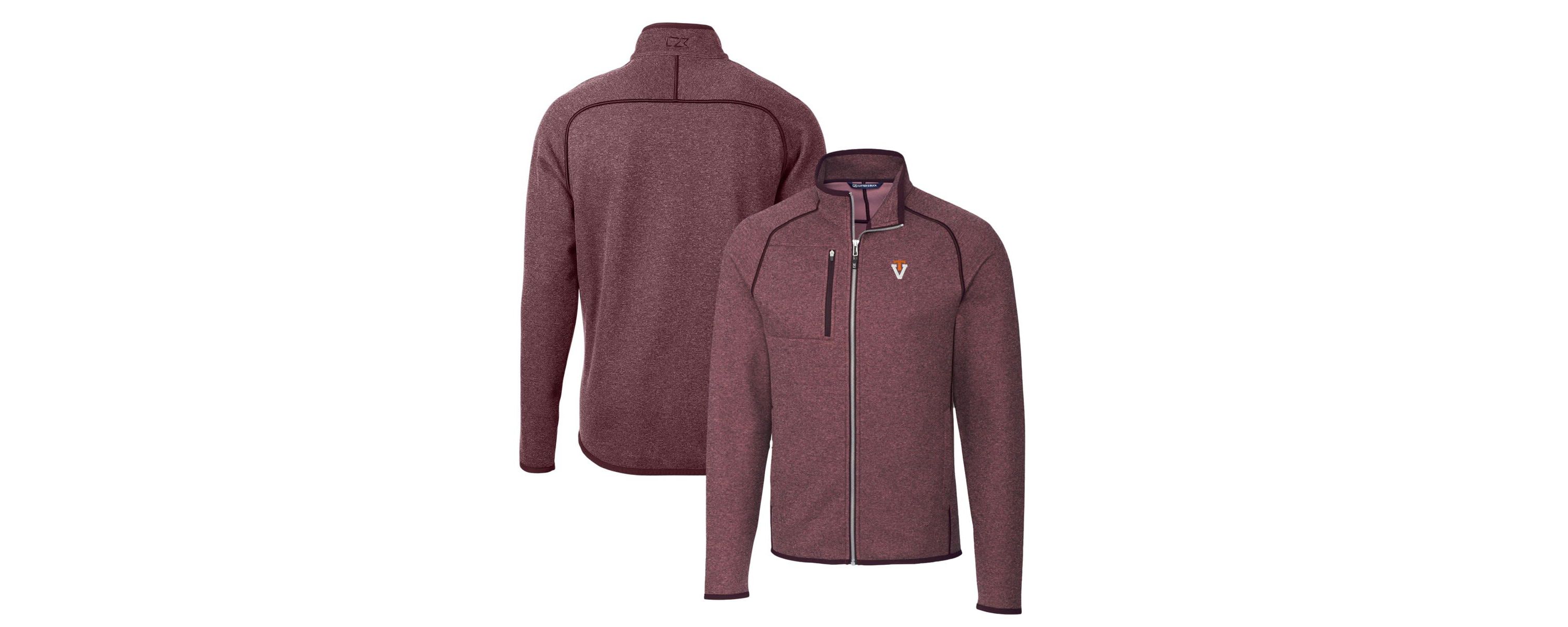 NCAA Virginia Tech Hokies Mainsail Sweater-Knit Full-Zip Jacket
