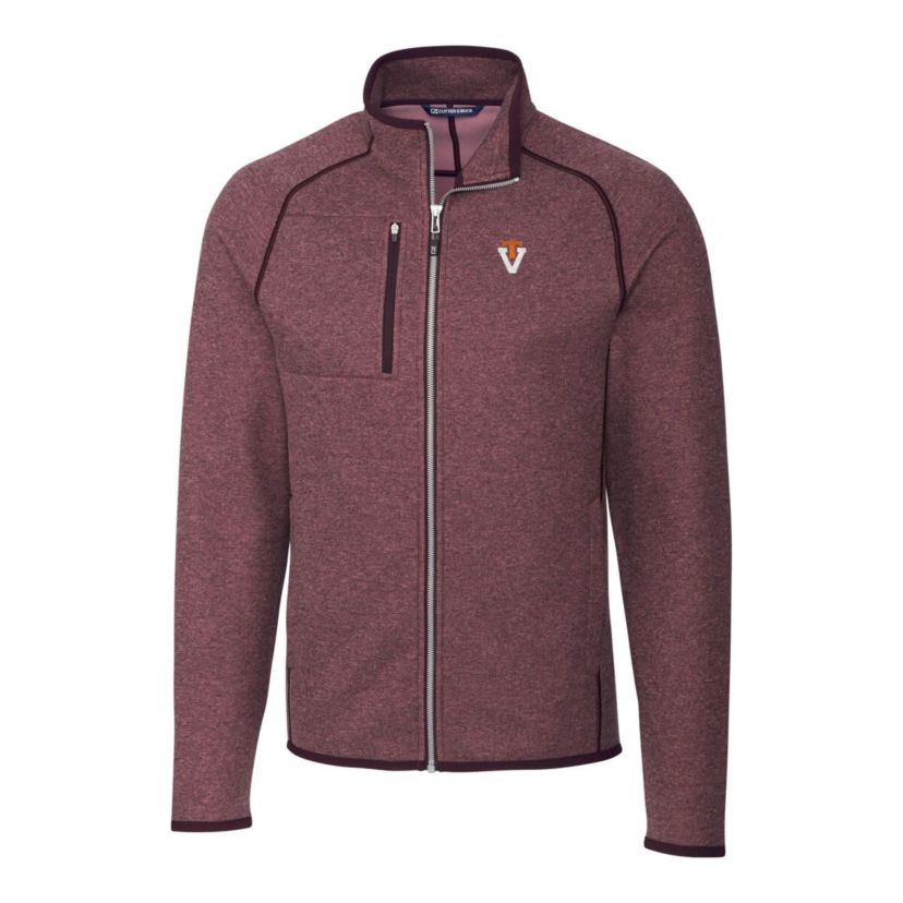 NCAA Virginia Tech Hokies Mainsail Sweater-Knit Full-Zip Jacket