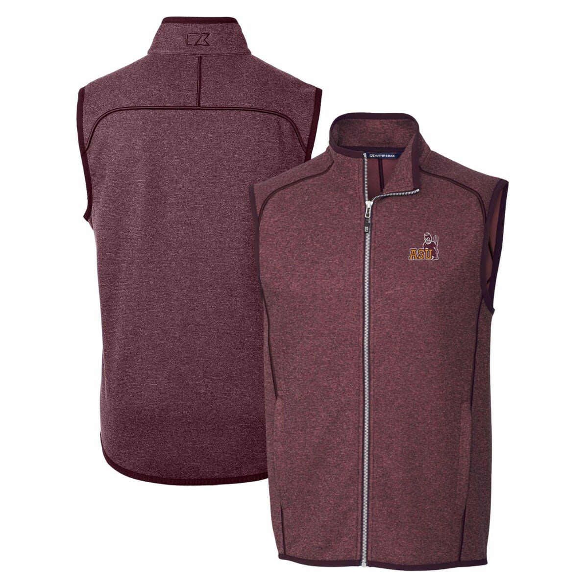 NCAA Arizona State Sun Devils Mainsail Sweater-Knit Full-Zip Vest