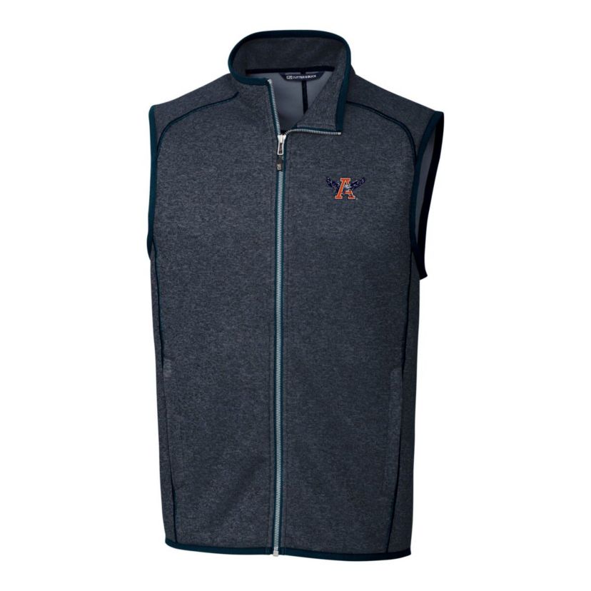 NCAA Heather Auburn Tigers Mainsail Sweater-Knit Full-Zip Vest