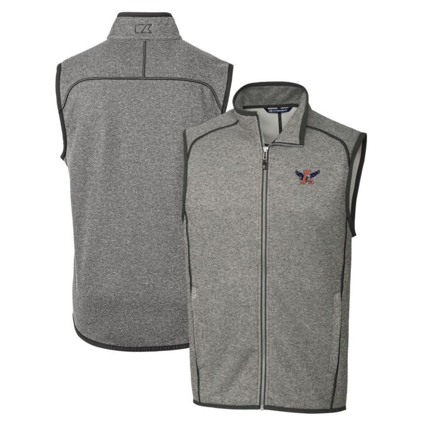 NCAA Heather Auburn Tigers Mainsail Sweater-Knit Full-Zip Vest