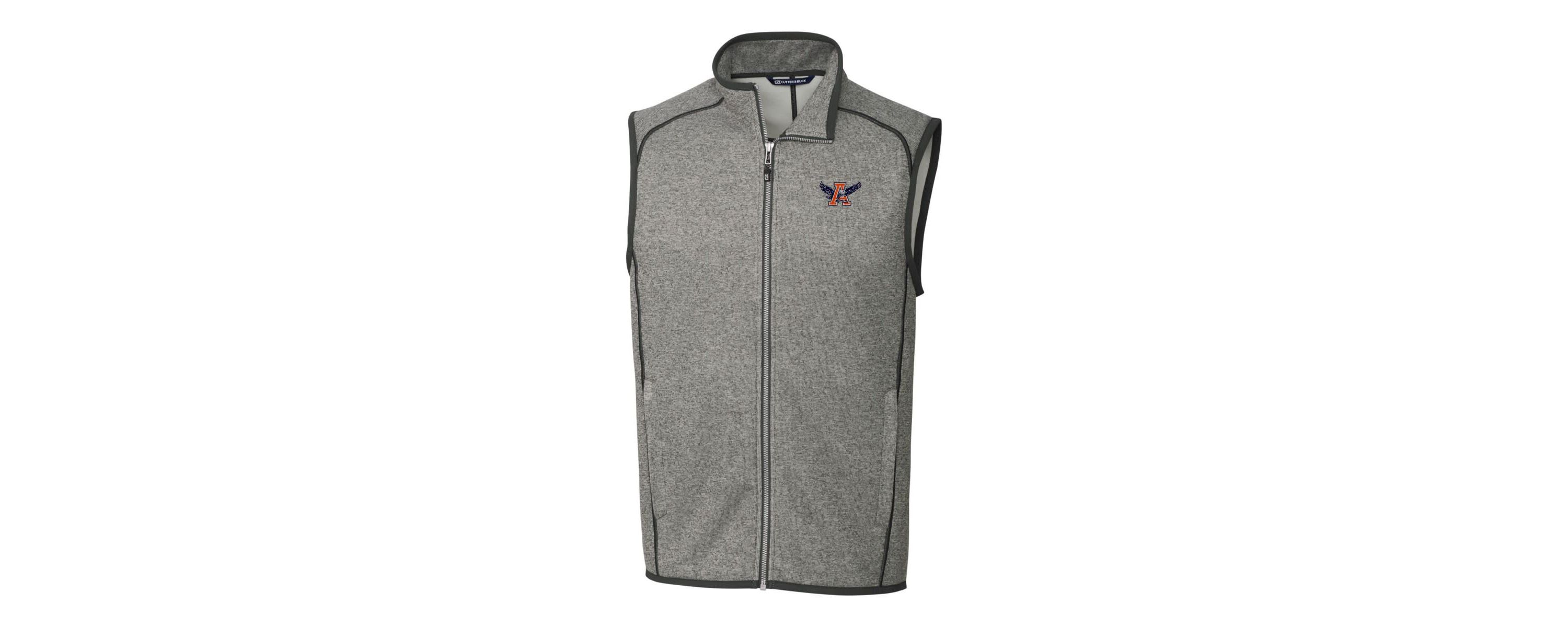 NCAA Heather Auburn Tigers Mainsail Sweater-Knit Full-Zip Vest