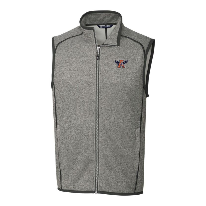 NCAA Heather Auburn Tigers Mainsail Sweater-Knit Full-Zip Vest