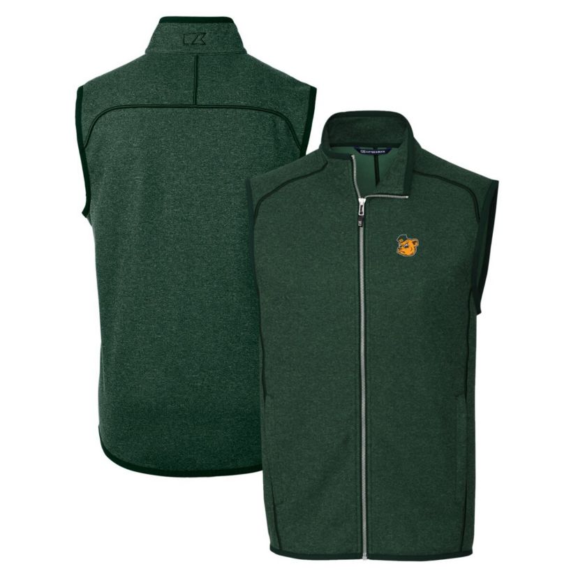 NCAA Heather Baylor Bears Mainsail Sweater-Knit Full-Zip Vest