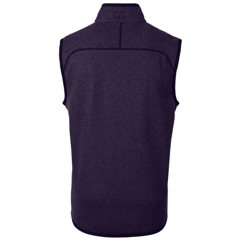 East Carolina Pirates NCAA Heather ECU Pirates Mainsail Sweater-Knit Full-Zip Vest