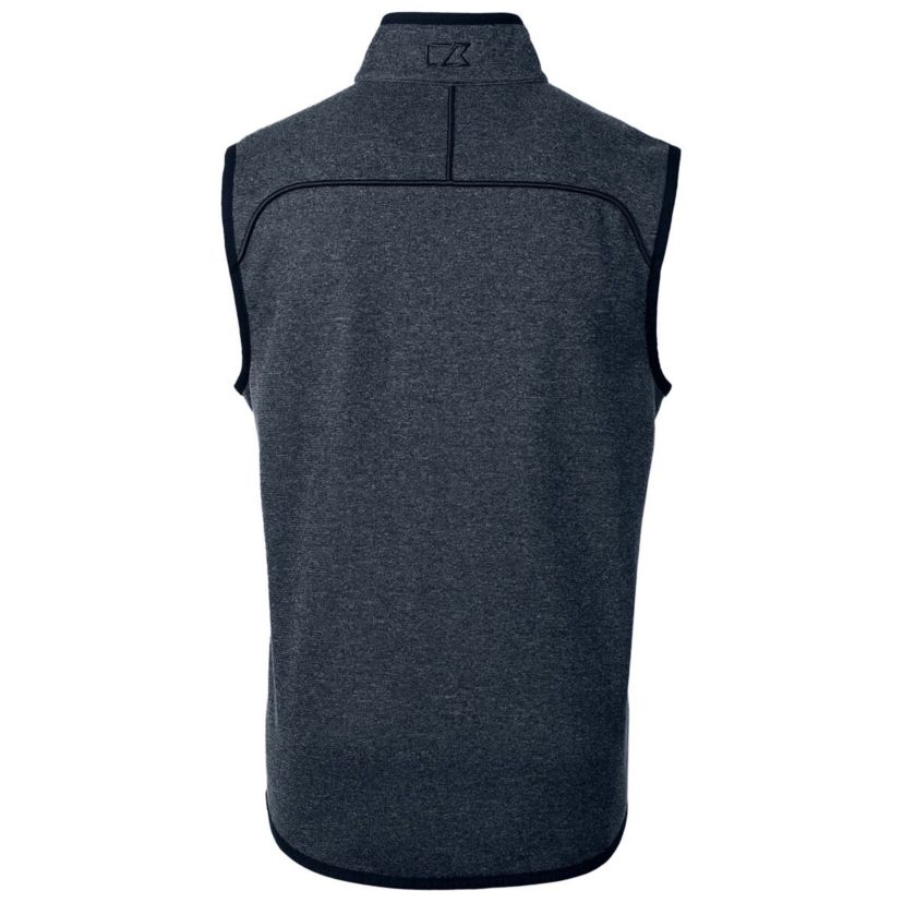 NCAA Heather Georgetown Hoyas Mainsail Sweater-Knit Full-Zip Vest