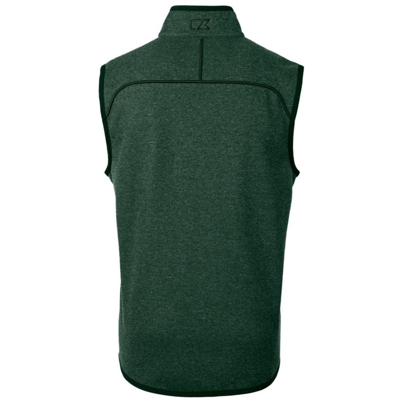 Tulane Green Wave NCAA Heather Tulane Wave Mainsail Sweater-Knit Full-Zip Vest