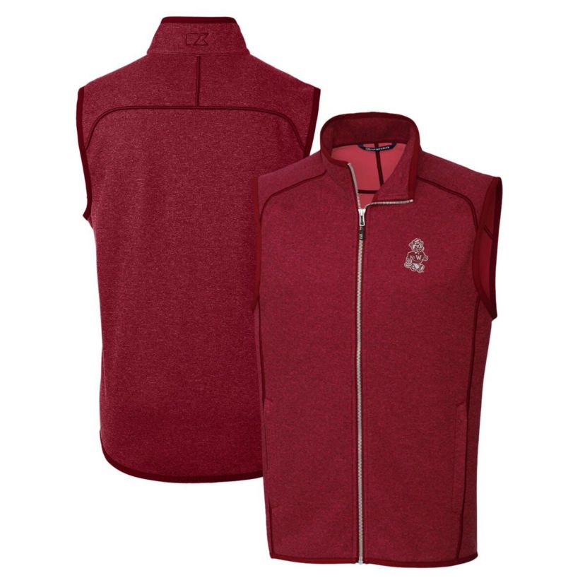 NCAA Washington State Cougars Mainsail Sweater-Knit Full-Zip Vest