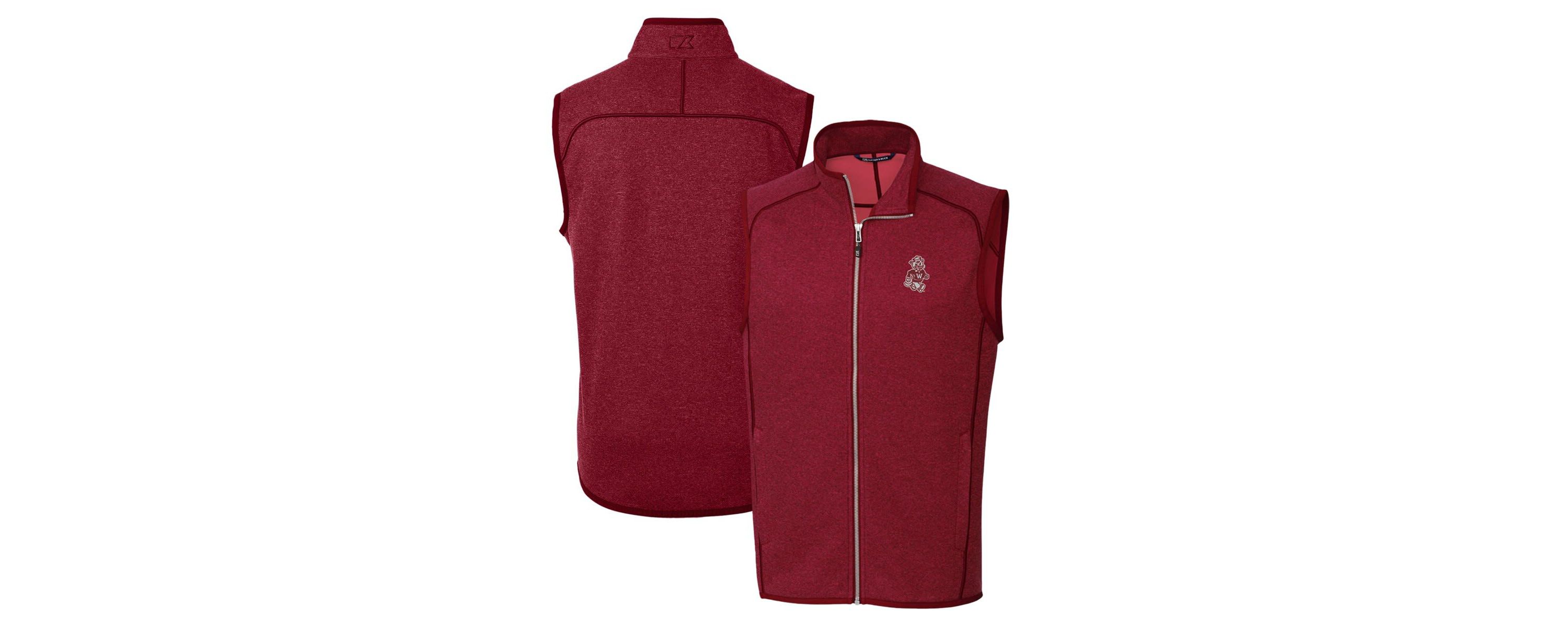 NCAA Washington State Cougars Mainsail Sweater-Knit Full-Zip Vest