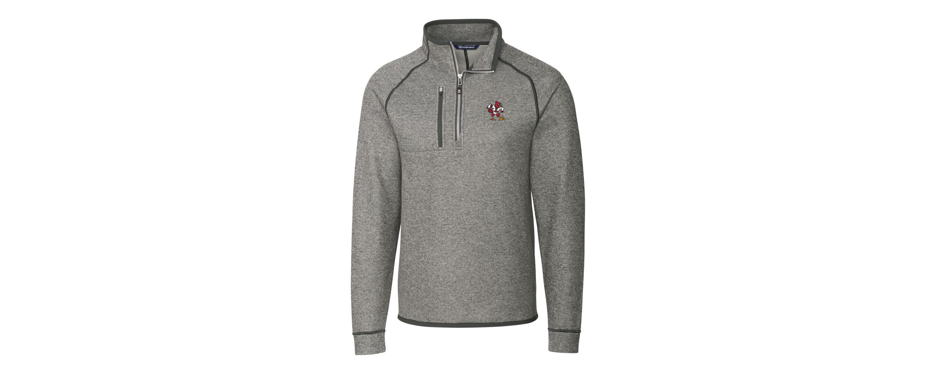 NCAA Louisville Cardinals Mainsail Sweater-Knit Half-Zip Pullover Jacket