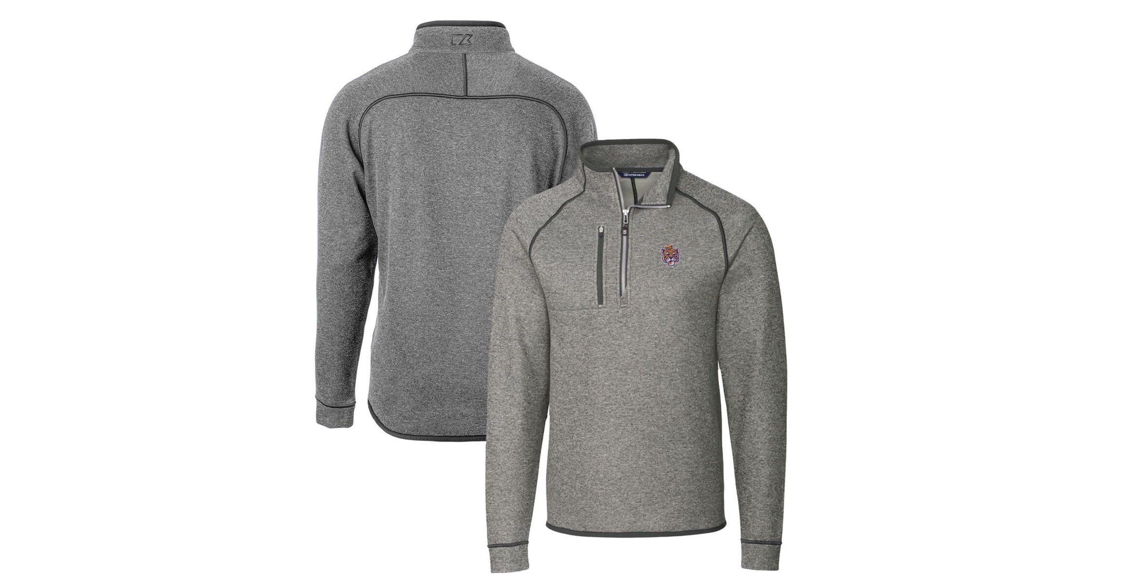 NCAA LSU Tigers Mainsail Sweater-Knit Half-Zip Pullover Jacket
