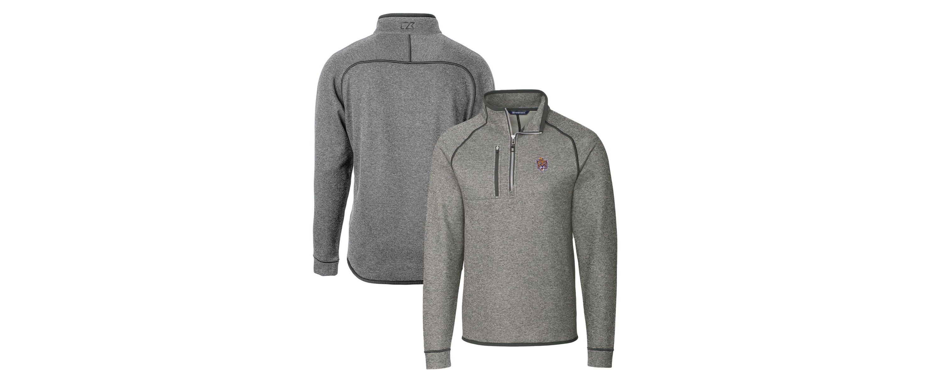 NCAA LSU Tigers Mainsail Sweater-Knit Half-Zip Pullover Jacket