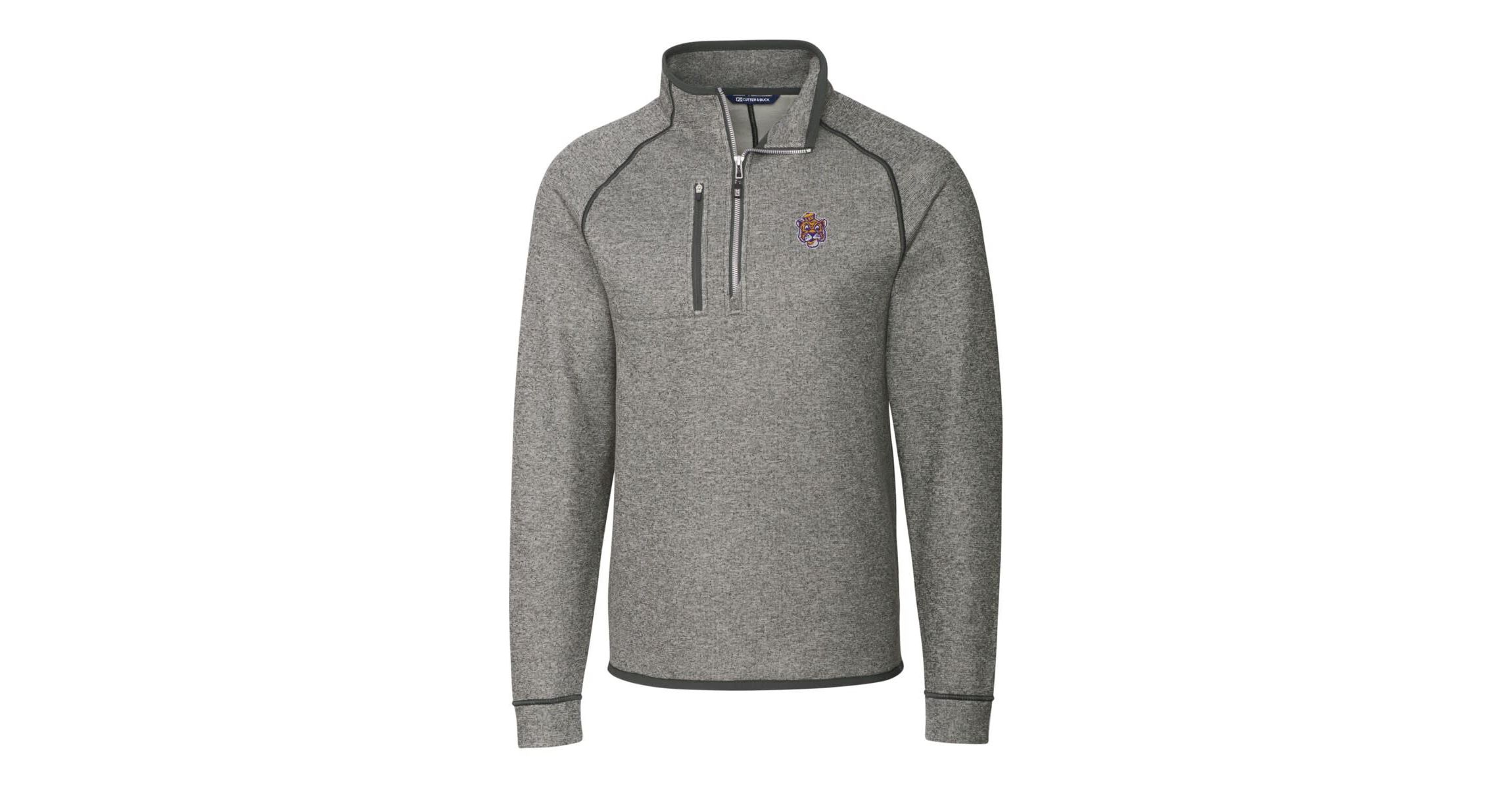 NCAA LSU Tigers Mainsail Sweater-Knit Half-Zip Pullover Jacket