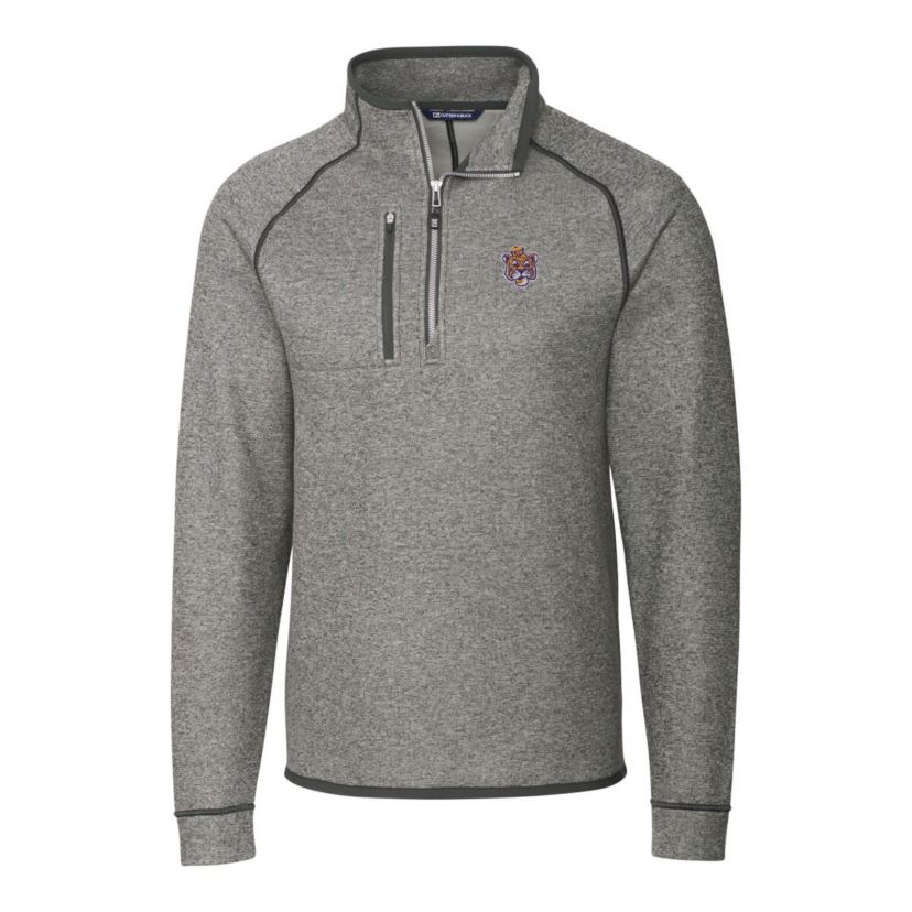 NCAA LSU Tigers Mainsail Sweater-Knit Half-Zip Pullover Jacket