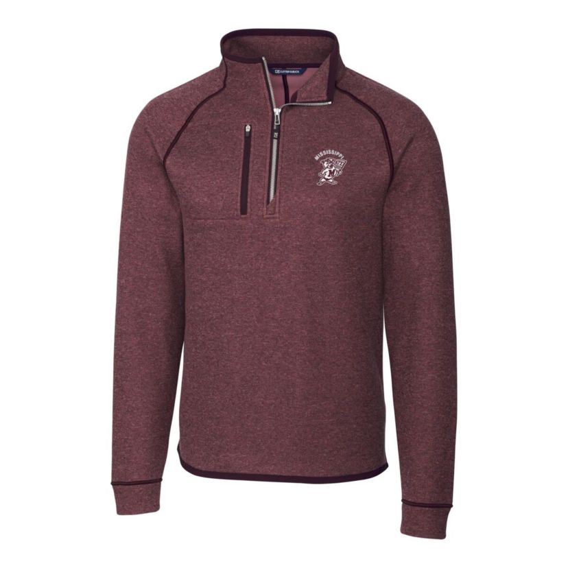 NCAA Mississippi State Bulldogs Mainsail Sweater-Knit Half-Zip Pullover Jacket