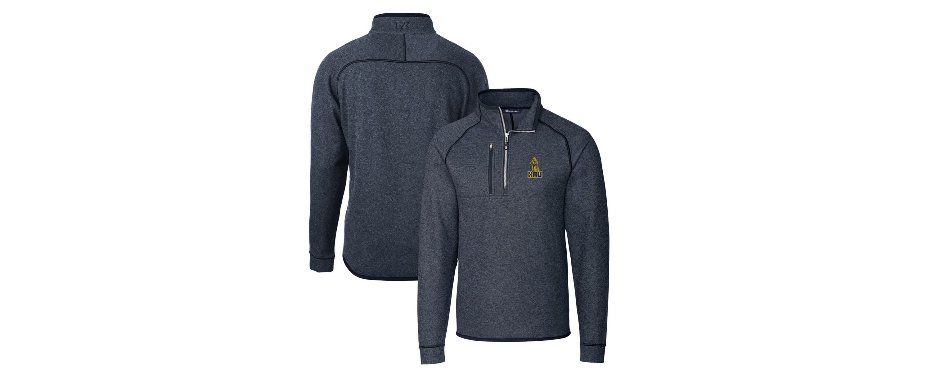 NCAA Northern Arizona Lumberjacks Mainsail Sweater-Knit Half-Zip Pullover Jacket