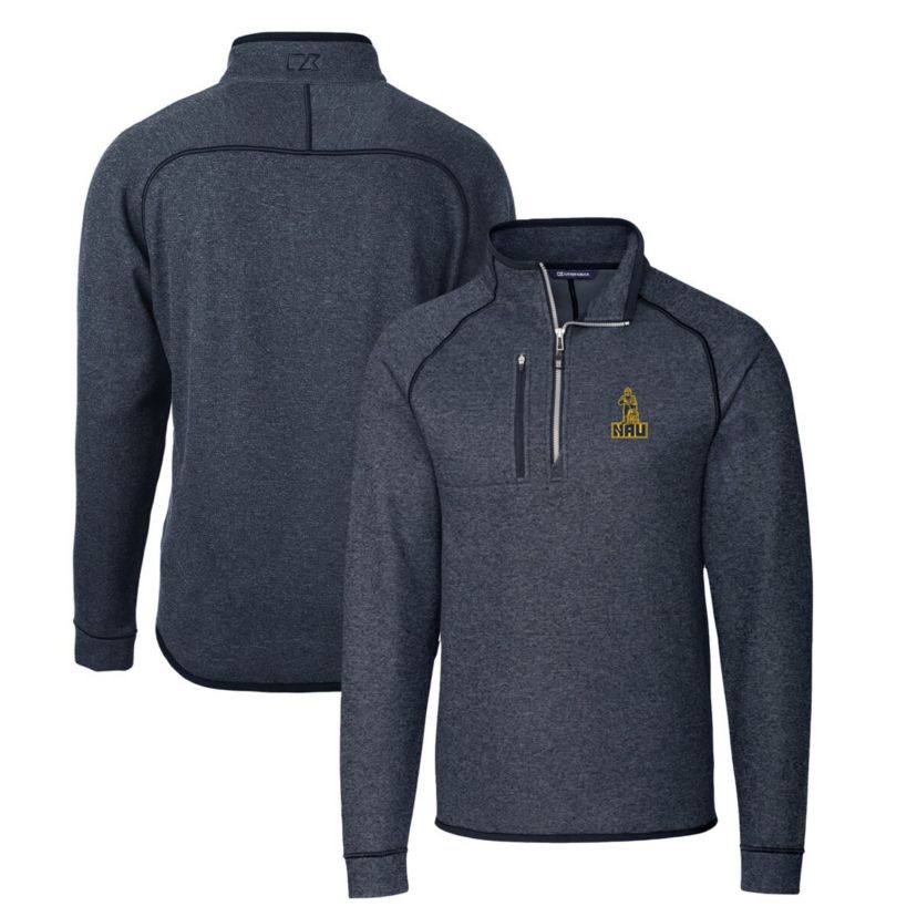 NCAA Northern Arizona Lumberjacks Mainsail Sweater-Knit Half-Zip Pullover Jacket