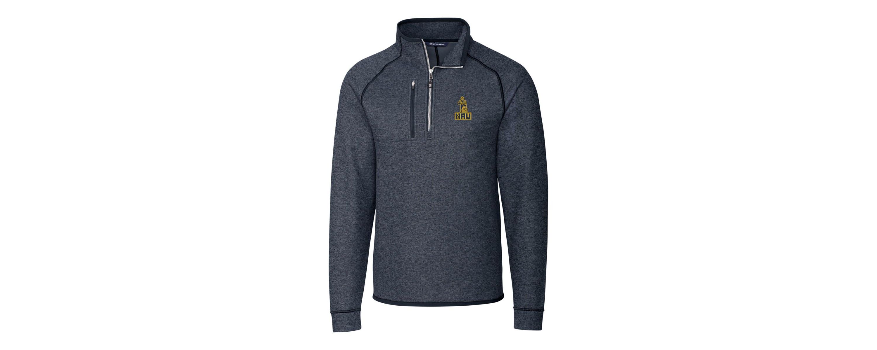 NCAA Northern Arizona Lumberjacks Mainsail Sweater-Knit Half-Zip Pullover Jacket