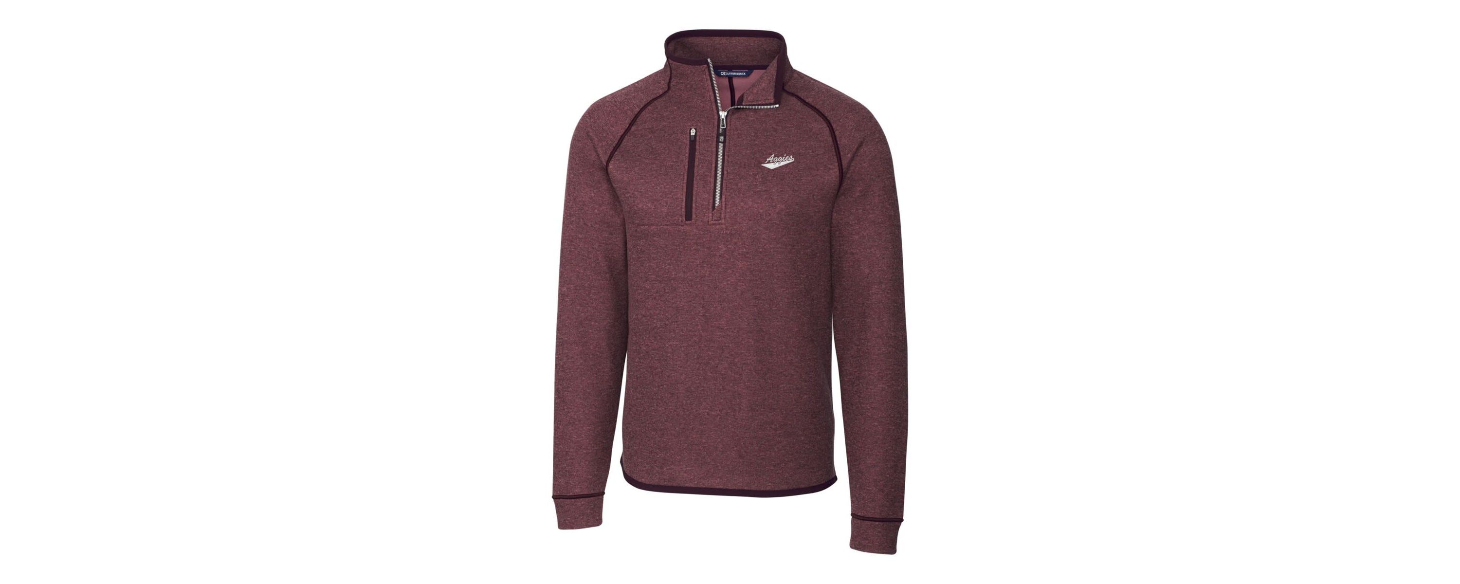 NCAA New Mexico State Aggies Mainsail Sweater-Knit Half-Zip Pullover Jacket